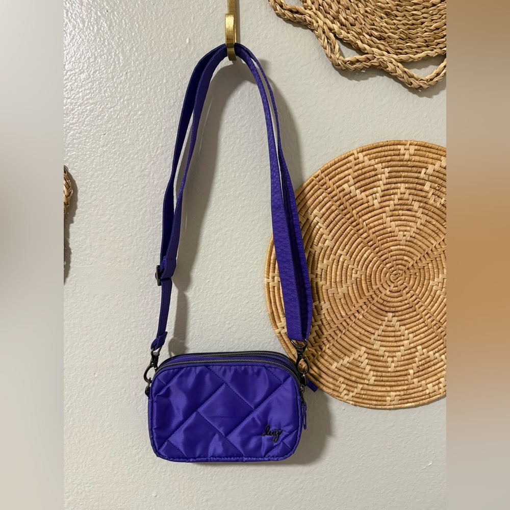 lug Quilted Crossbody Bag in Purple